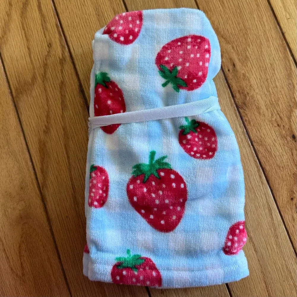 NWT Deborah Connolly Designs Strawberry Tip Towel | Women-Owned OEKO-TEX Summer